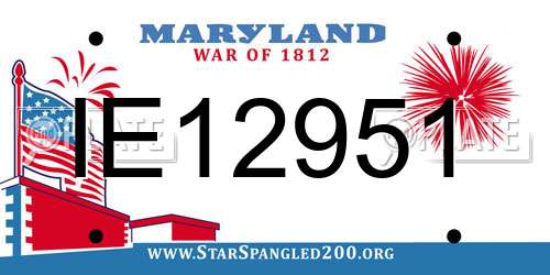 IE12951 Maryland License Plate