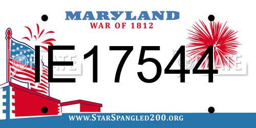 IE17544 Maryland License Plate