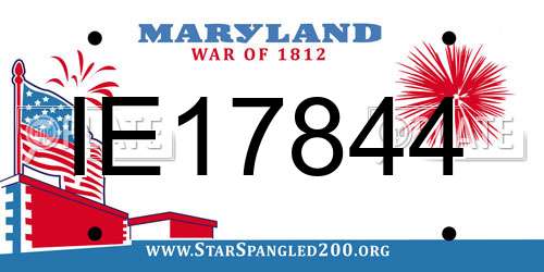 IE17844 Maryland License Plate