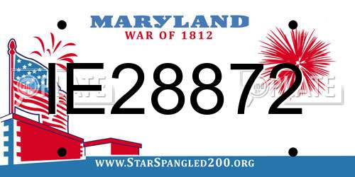 IE28872 Maryland License Plate