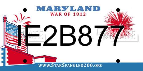 IE2B877 Maryland License Plate