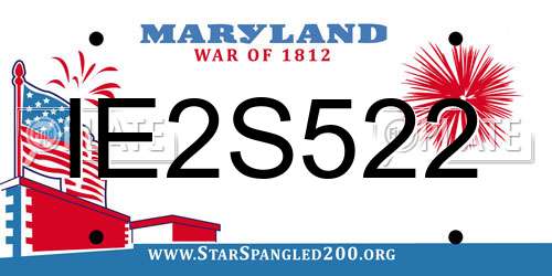 IE2S522 Maryland License Plate