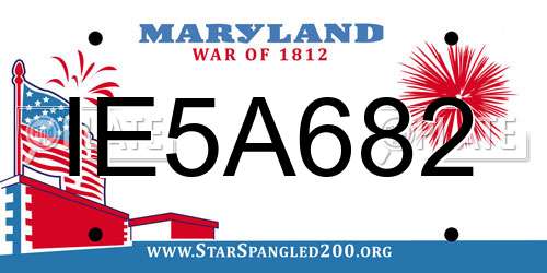 IE5A682 Maryland License Plate