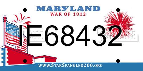 IE68432 Maryland License Plate