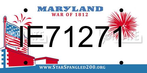 IE71271 Maryland License Plate