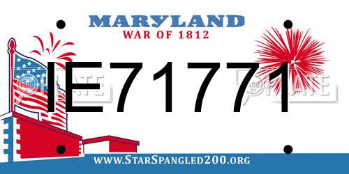 IE71771 Maryland License Plate