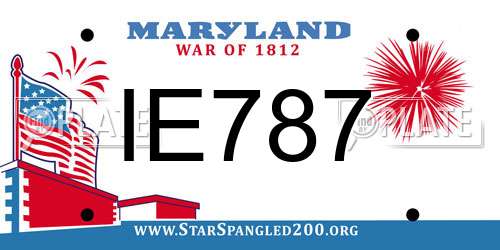 IE787 Maryland License Plate
