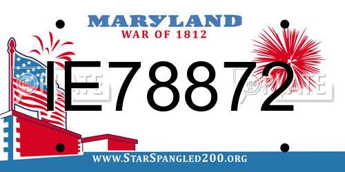 IE78872 Maryland License Plate