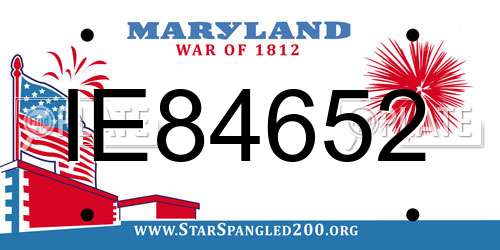 IE84652 Maryland License Plate