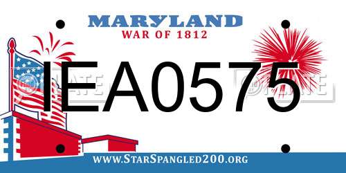 IEA0575 Maryland License Plate