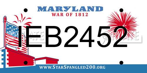 IEB2452 Maryland License Plate
