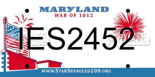 IES2452 Maryland License Plate