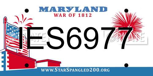 IES6977 Maryland License Plate