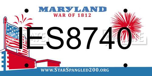 IES8740 Maryland License Plate