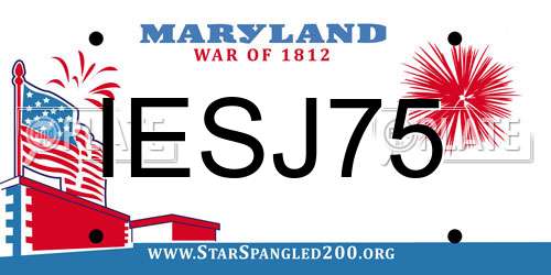 IESJ75 Maryland License Plate