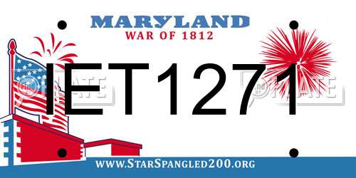 IET1271 Maryland License Plate
