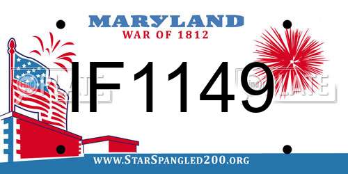 IF1149 Maryland License Plate