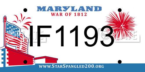 IF1193 Maryland License Plate