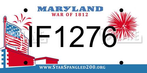 IF1276 Maryland License Plate