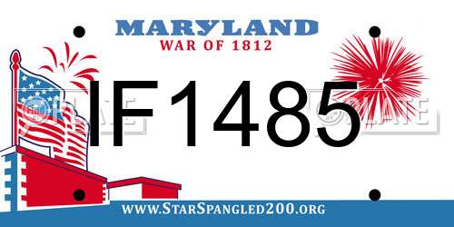 IF1485 Maryland License Plate