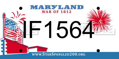 IF1564 Maryland License Plate