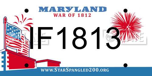 IF1813 Maryland License Plate