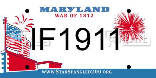 IF1911 Maryland License Plate