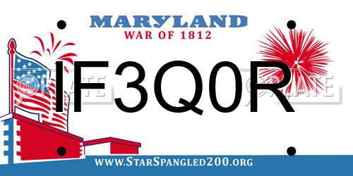 IF3Q0R Maryland License Plate