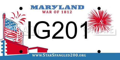IG201 Maryland License Plate