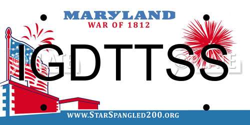 IGDTTSS Maryland License Plate