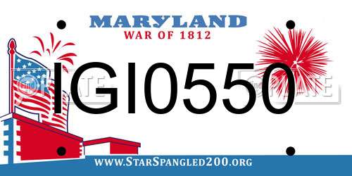IGI0550 Maryland License Plate