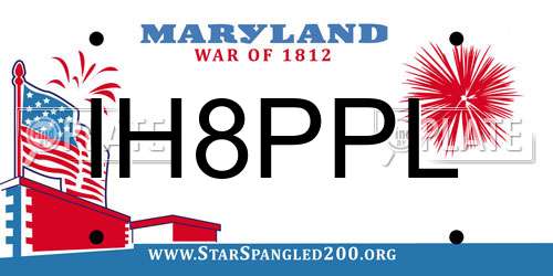 IH8PPL Maryland License Plate