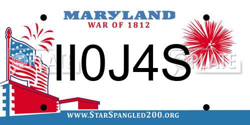 II0J4S Maryland License Plate