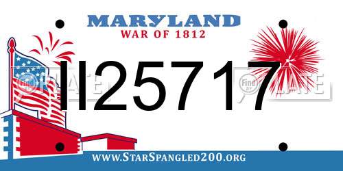 II25717 Maryland License Plate