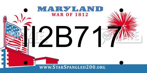 II2B717 Maryland License Plate