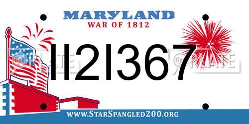 II2I367 Maryland License Plate
