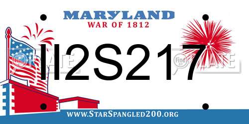 II2S217 Maryland License Plate