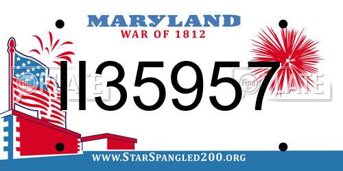 II35957 Maryland License Plate