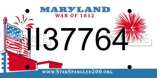 II37764 Maryland License Plate