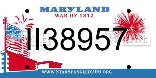 II38957 Maryland License Plate