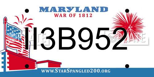 II3B952 Maryland License Plate