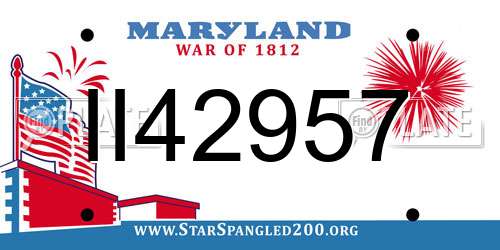 II42957 Maryland License Plate
