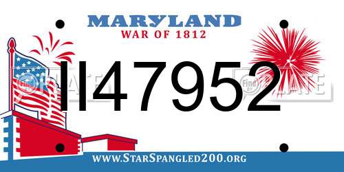 II47952 Maryland License Plate