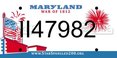 II47982 Maryland License Plate