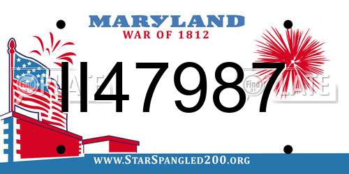 II47987 Maryland License Plate