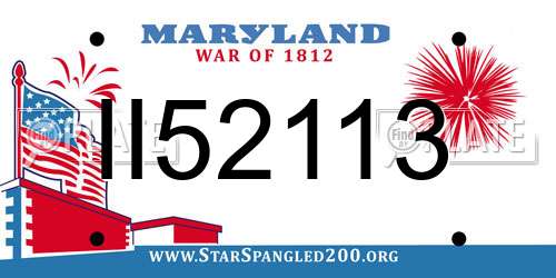 II52113 Maryland License Plate