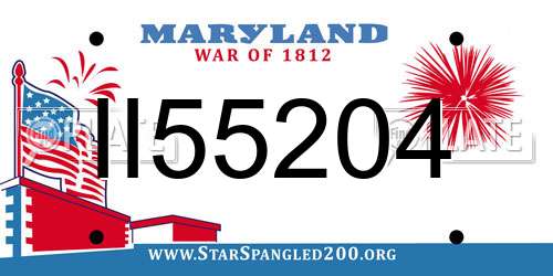 II55204 Maryland License Plate