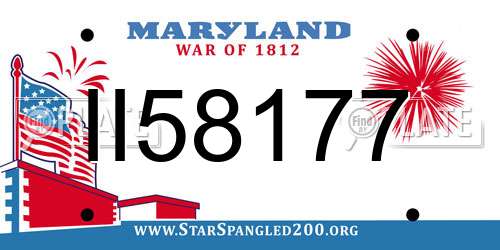 II58177 Maryland License Plate