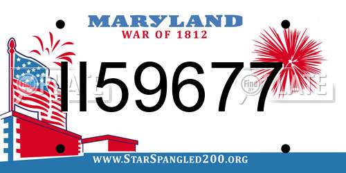 II59677 Maryland License Plate