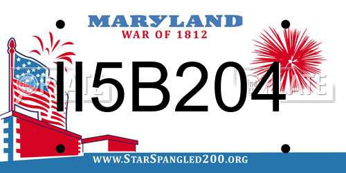 II5B204 Maryland License Plate
